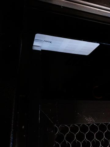 And we used a sticker with graduations to calibrate the alignment height