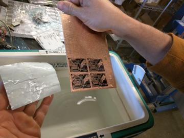 After washing the transfer paper off.