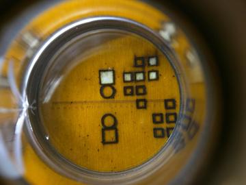 With the correct settings, our laser cut stencil allows tightly packed features