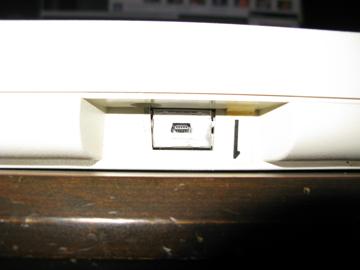 The clean surface of the USB connector.