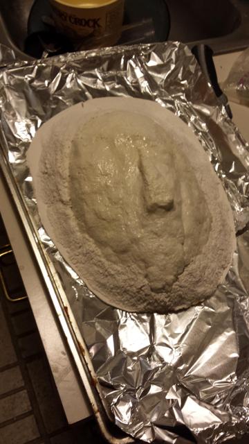 A side view of the first two layers.