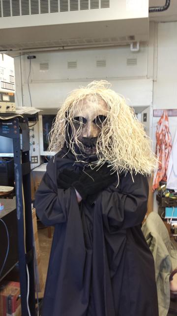 I wish the gloves matched the robe.